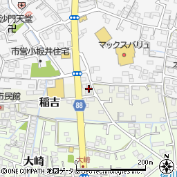 福岡県小郡市稲吉1314周辺の地図
