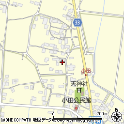 福岡県朝倉市小田1601周辺の地図