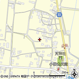 福岡県朝倉市小田1599周辺の地図
