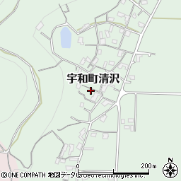 愛媛県西予市宇和町清沢827周辺の地図