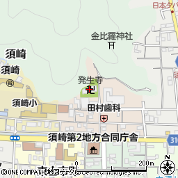 発生寺周辺の地図