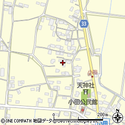 福岡県朝倉市小田1600周辺の地図