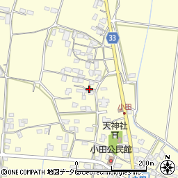 福岡県朝倉市小田1581周辺の地図