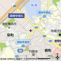 高知県須崎市泉町周辺の地図
