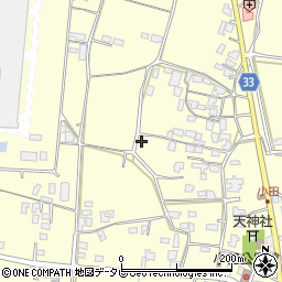 福岡県朝倉市小田1591周辺の地図