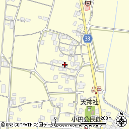 福岡県朝倉市小田1576周辺の地図