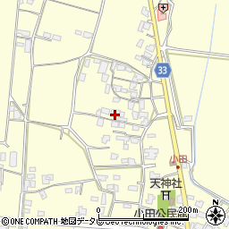 福岡県朝倉市小田1573-1周辺の地図