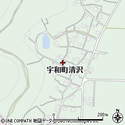 愛媛県西予市宇和町清沢795-1周辺の地図