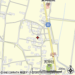 福岡県朝倉市小田1577周辺の地図
