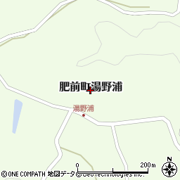佐賀県唐津市肥前町湯野浦周辺の地図