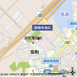 須崎中央青果市場周辺の地図