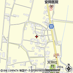 福岡県朝倉市小田1567周辺の地図