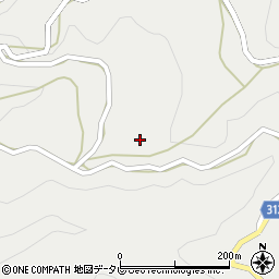 愛媛県西予市城川町嘉喜尾2640周辺の地図