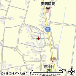 福岡県朝倉市小田1535周辺の地図