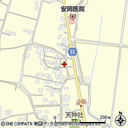 福岡県朝倉市小田1532周辺の地図