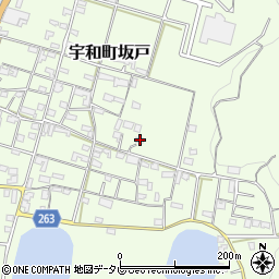 愛媛県西予市宇和町坂戸821周辺の地図