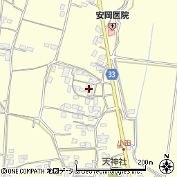 福岡県朝倉市小田1534周辺の地図