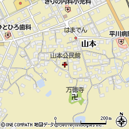 山本公民館周辺の地図