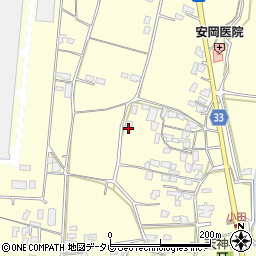 福岡県朝倉市小田1546周辺の地図