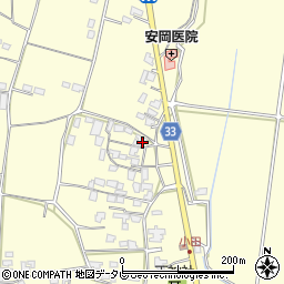 福岡県朝倉市小田1531周辺の地図