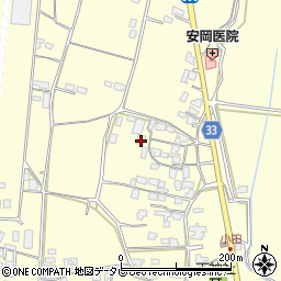 福岡県朝倉市小田1564周辺の地図