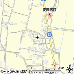 福岡県朝倉市小田1537周辺の地図