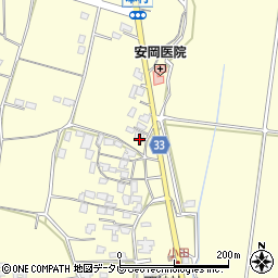 福岡県朝倉市小田1529周辺の地図