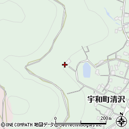 愛媛県西予市宇和町清沢740周辺の地図