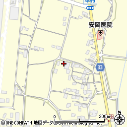 福岡県朝倉市小田1543周辺の地図