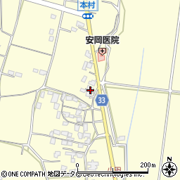 福岡県朝倉市小田1528周辺の地図