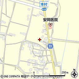 福岡県朝倉市小田1521周辺の地図