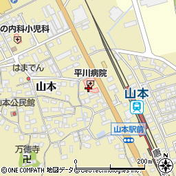 平川病院周辺の地図