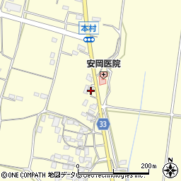 福岡県朝倉市小田1525周辺の地図