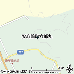大分県宇佐市安心院町六郎丸周辺の地図