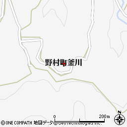 愛媛県西予市野村町釜川周辺の地図