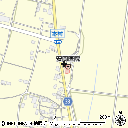 福岡県朝倉市小田1494周辺の地図