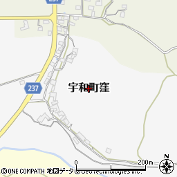 愛媛県西予市宇和町窪周辺の地図