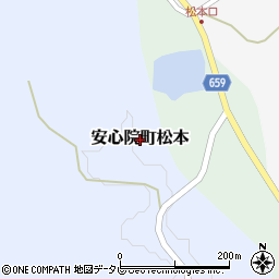 大分県宇佐市安心院町松本周辺の地図