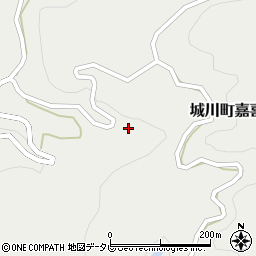 愛媛県西予市城川町嘉喜尾2184周辺の地図
