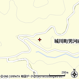 愛媛県西予市城川町男河内1442周辺の地図