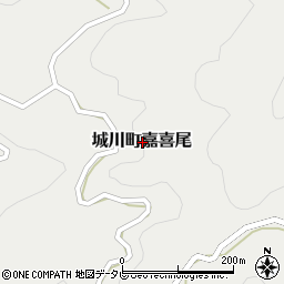 愛媛県西予市城川町嘉喜尾周辺の地図