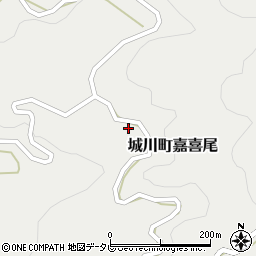愛媛県西予市城川町嘉喜尾2162周辺の地図