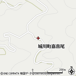 愛媛県西予市城川町嘉喜尾2158周辺の地図