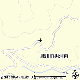 愛媛県西予市城川町男河内1407周辺の地図
