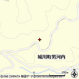 愛媛県西予市城川町男河内1402周辺の地図