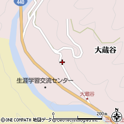 高知県梼原町（高岡郡）大蔵谷周辺の地図