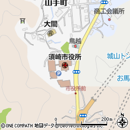 須崎市役所　監査室周辺の地図