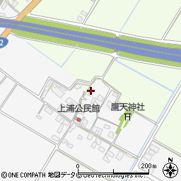 福岡県朝倉市上浦周辺の地図