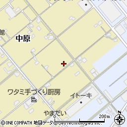 福岡県朝倉市中原周辺の地図