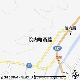 大分県宇佐市院内町斎藤周辺の地図
